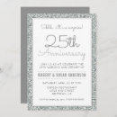 Search for surprise 25th anniversary invitations Elegant