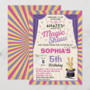 Search for magic show birthday invitations Magician party