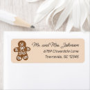 Search for gingerbread man return address labels Cute