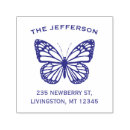 Search for butterfly rubber stamps Return address