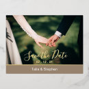 Search for gold foil save the date magnets Typography