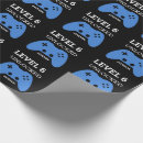 Search for gamer wrapping paper Level up