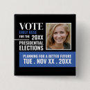 Search for presidential campaign buttons Elections