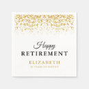 Search for retirement party napkins Gold glitter