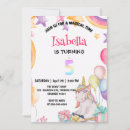 Search for unicorn 5th birthday invitations Rainbow