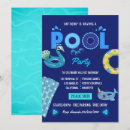 Search for winter pool party invitations Blue