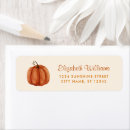 Search for pumpkin return address labels Watercolor