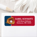 Search for baseball return address labels Red