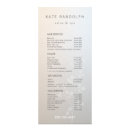 Search for salon service menu rack cards Beauty