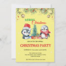 Search for penguin holiday invitations Santa
