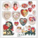 Search for vintage valentine stickers Victorian