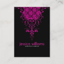 Search for hot pink and black business cards Girly