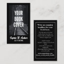 Search for book cover business cards Black