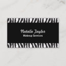 Search for zebra print business cards Beautician