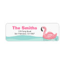 Search for flamingo return address labels Tropical