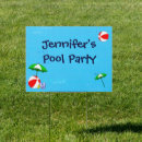 Search for pool party outdoor signs Birthday