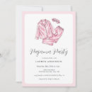 Search for pink pajama party invitations Girly