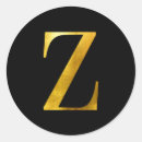 Search for gold foil monogram stickers Black