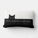 Search for cat pillows Black white