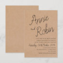 Search for brown kraft paper wedding invitations Calligraphy