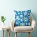 Search for snowflakes pillows Blue