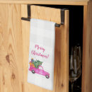 Search for pink christmas kitchen towels Watercolor