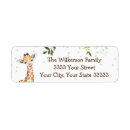 Search for giraffe return address labels Cute