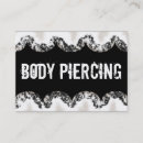 Search for piercing business cards White