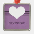 Search for purple heart ornaments Trendy