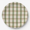 Search for brown gingham paper plates Plaid