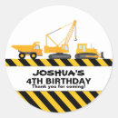 Search for construction birthday stickers Crane