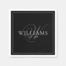 Search for family napkins Black and white