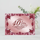 Search for ruby wedding anniversary invitations 40th