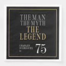 Search for 75th birthday napkins Black
