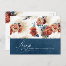 Search for terracotta and navy wedding rsvp cards Rustic
