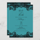 Search for teal blue black wedding invitations Chic