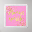 Search for pink and gold canvas prints Glam