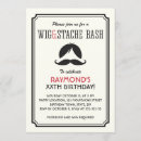 Search for mustache birthday invitations adult