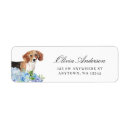 Search for beagle return address labels Watercolor