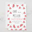 Search for one in a melon invitations Watercolor