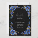 Search for royal blue and black wedding invitations Floral