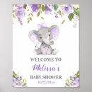 Search for purple elephant baby shower Girl