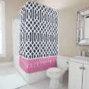 Search for pink and navy shower curtains Pattern