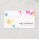 Search for paint splatter business cards Interior designer