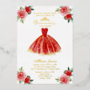 Search for red dress quinceanera invitations Tiara
