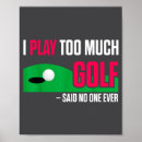 Search for golf quotes posters Design