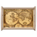 Search for world map serving trays Antique