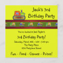 Search for bulldozer birthday invitations Party