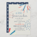 Search for fireworks baby shower invitations Little firecracker