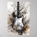 Search for black and white guitar posters Guitarist